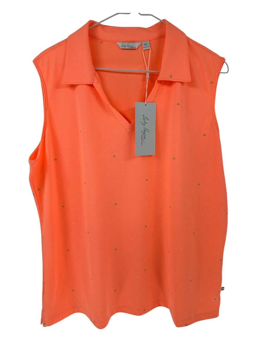 NWT Lady Hagen Sleeveless Coral Stretch Performance Golf Polo Athletic XL